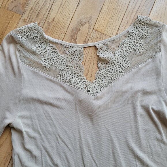 Orange Almost Naked Bamboo Lace Top Dililine Nude L/XL - Picture 4 of 16
